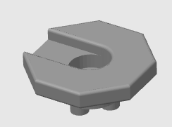 Tête octogonale de rechange pour clips caméra piéton VB400