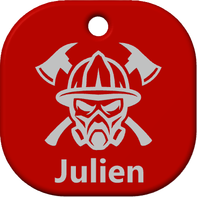 Porte-clef Sapeur-Pomier avec Prénom