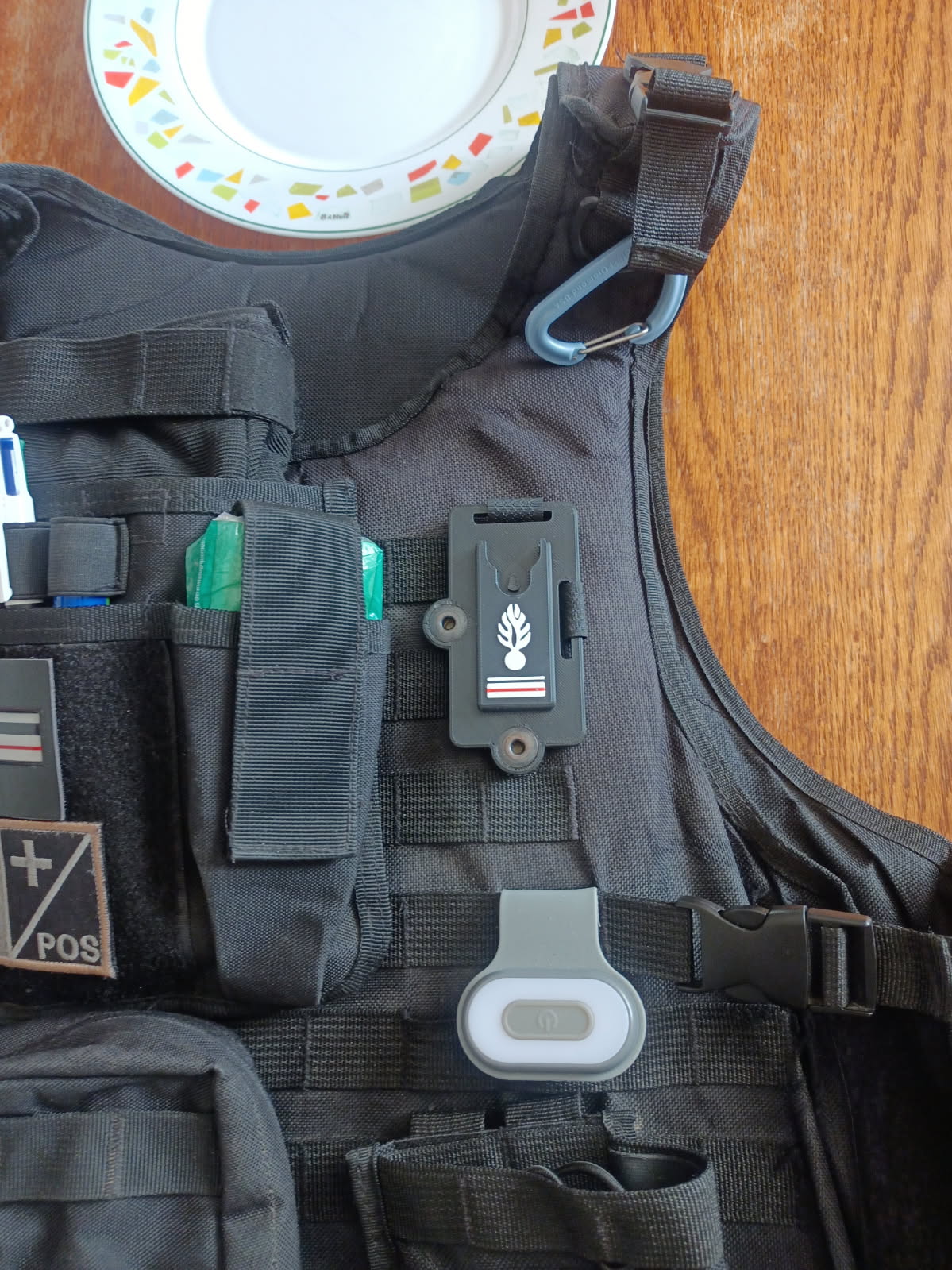 Support caméra piéton VB400 Gendarmerie avec Grade