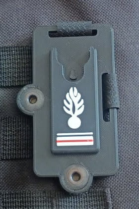 Support caméra piéton VB400 Gendarmerie avec Grade